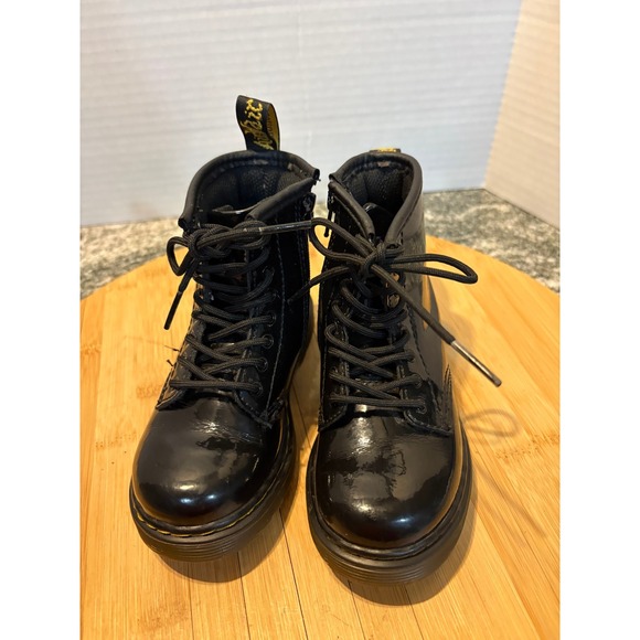 Dr. Martens Other - Kids Dr Martens Black Patent Leather Lace Up Zipper Boots Size 9